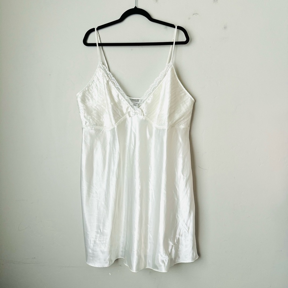 Morgan Taylor Intimates White Cami night dress romantic lace woman’s 3X